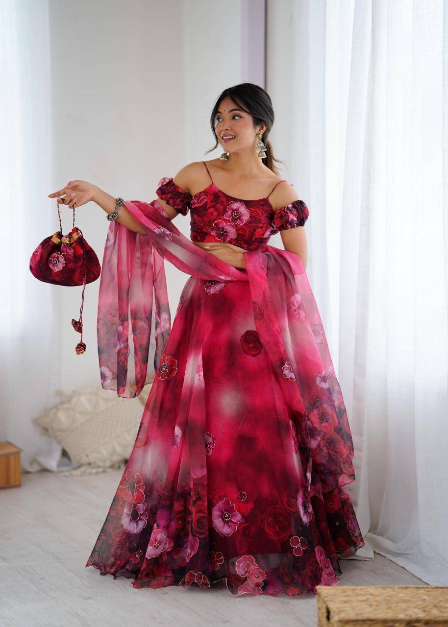 SC 318 Organza Wholesale designer lehengha choli dealer